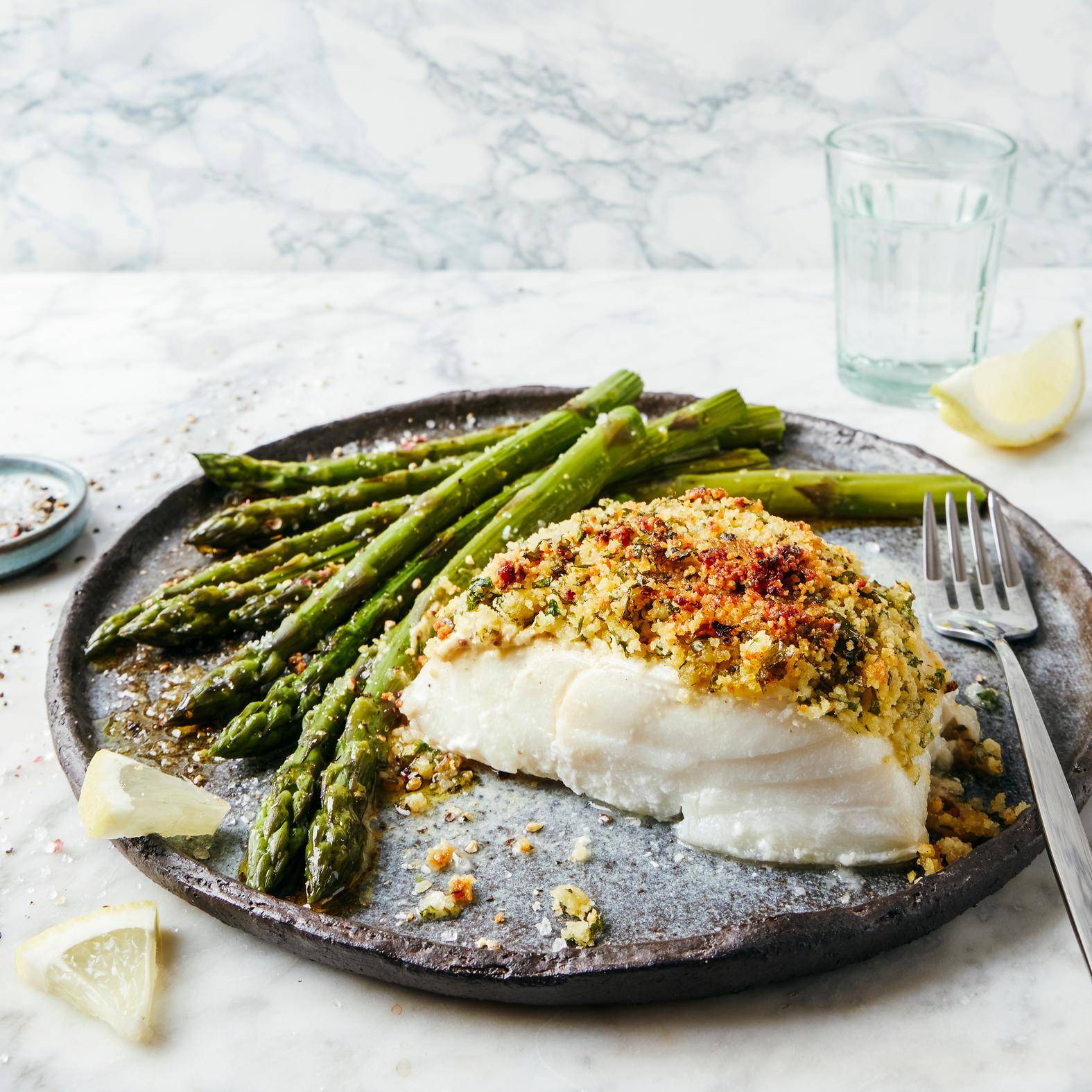 Bacalao con costra y espárragos - Receta OptiGrill 2in1 | Moulinex