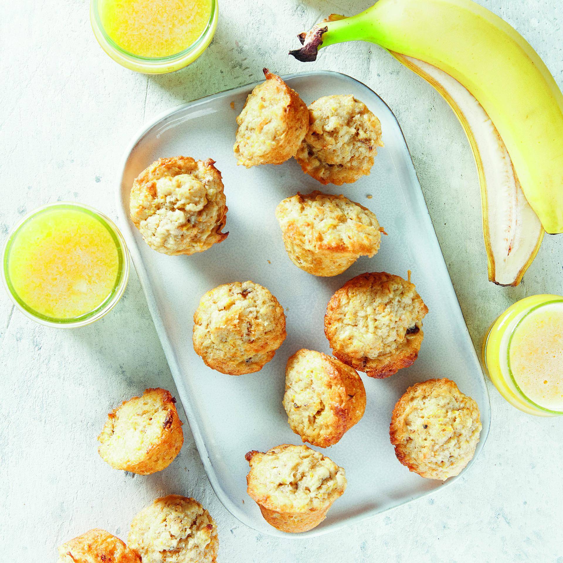 Magdalenas de plátano - Receta Easy Fry Max | Moulinex