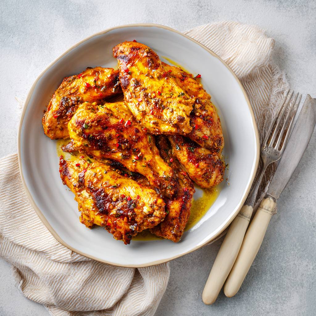 Marinada de naranja, paprika ahumada y mostaza para pollo - Receta Easy Fry Max | Moulinex