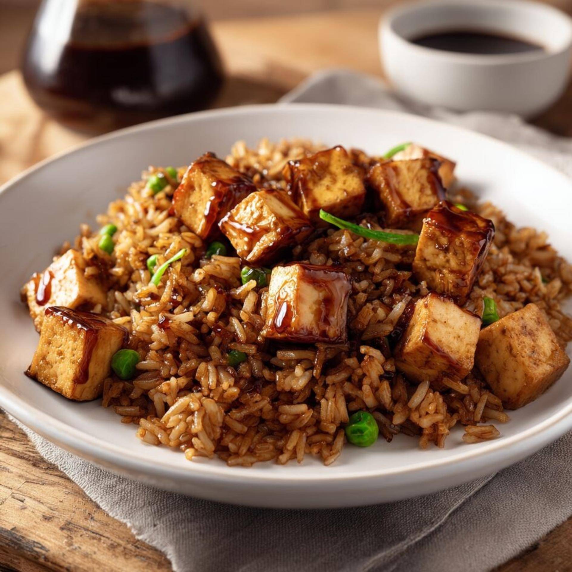 Arroz Cantonés con Tofu Crujiente Marinado - Receta Companion Connect | Moulinex