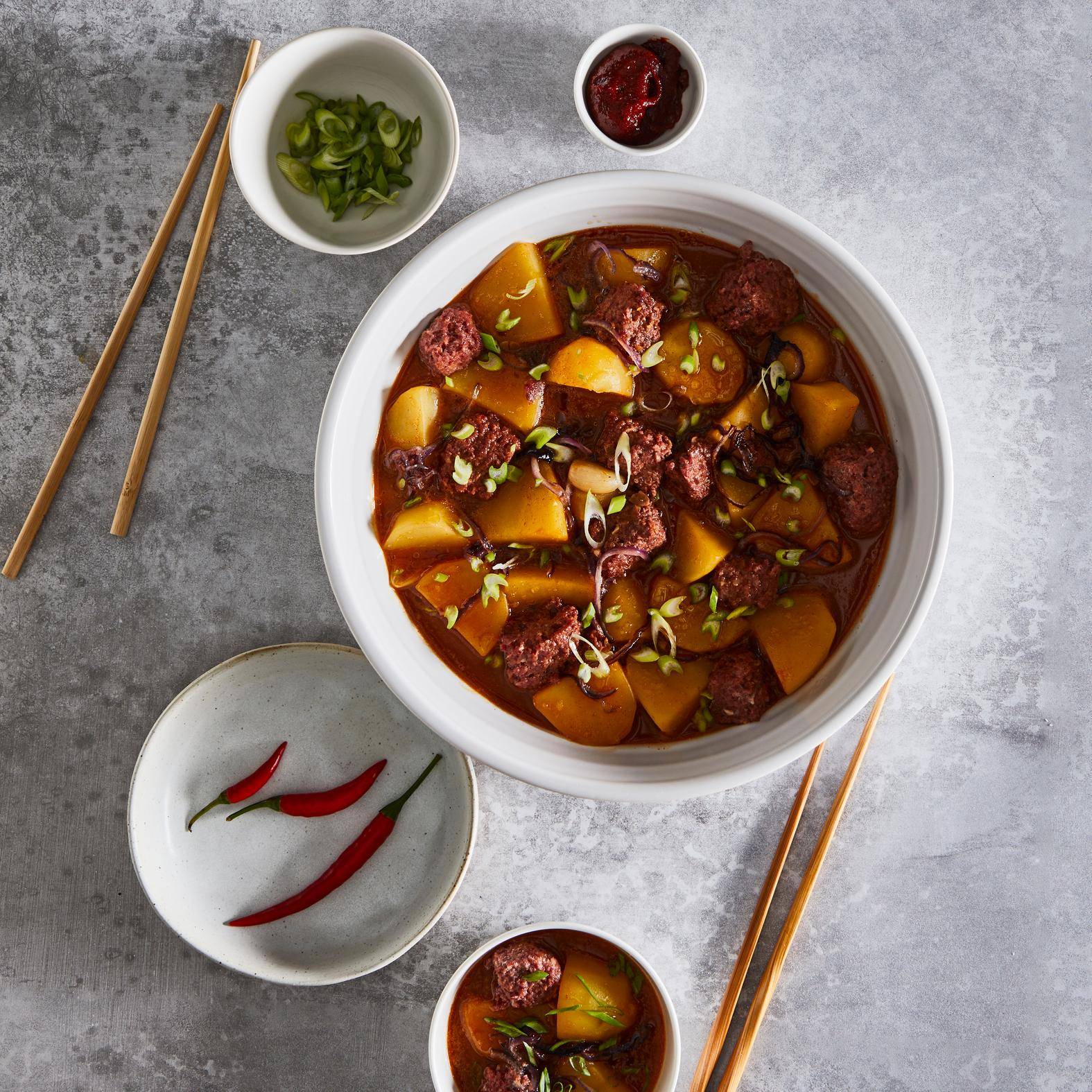 Sopa de Spam y patatas (Spam Gamja Jjigae) - Receta Perfectmix Cook | Moulinex