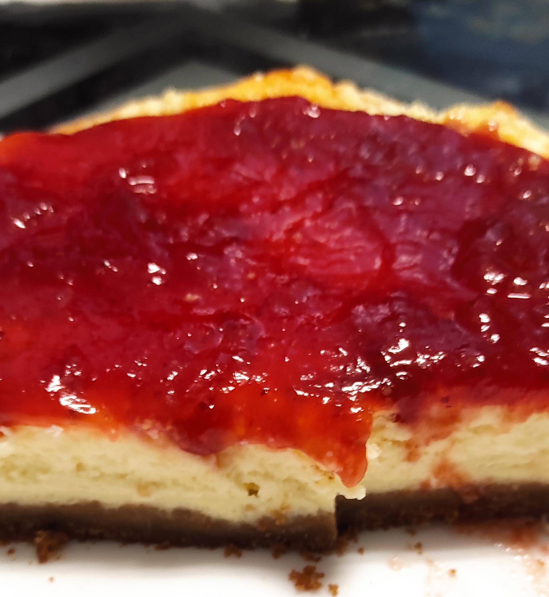 Tarta de queso Batido con mermelada de fresa - Receta Companion Connect XL | Moulinex