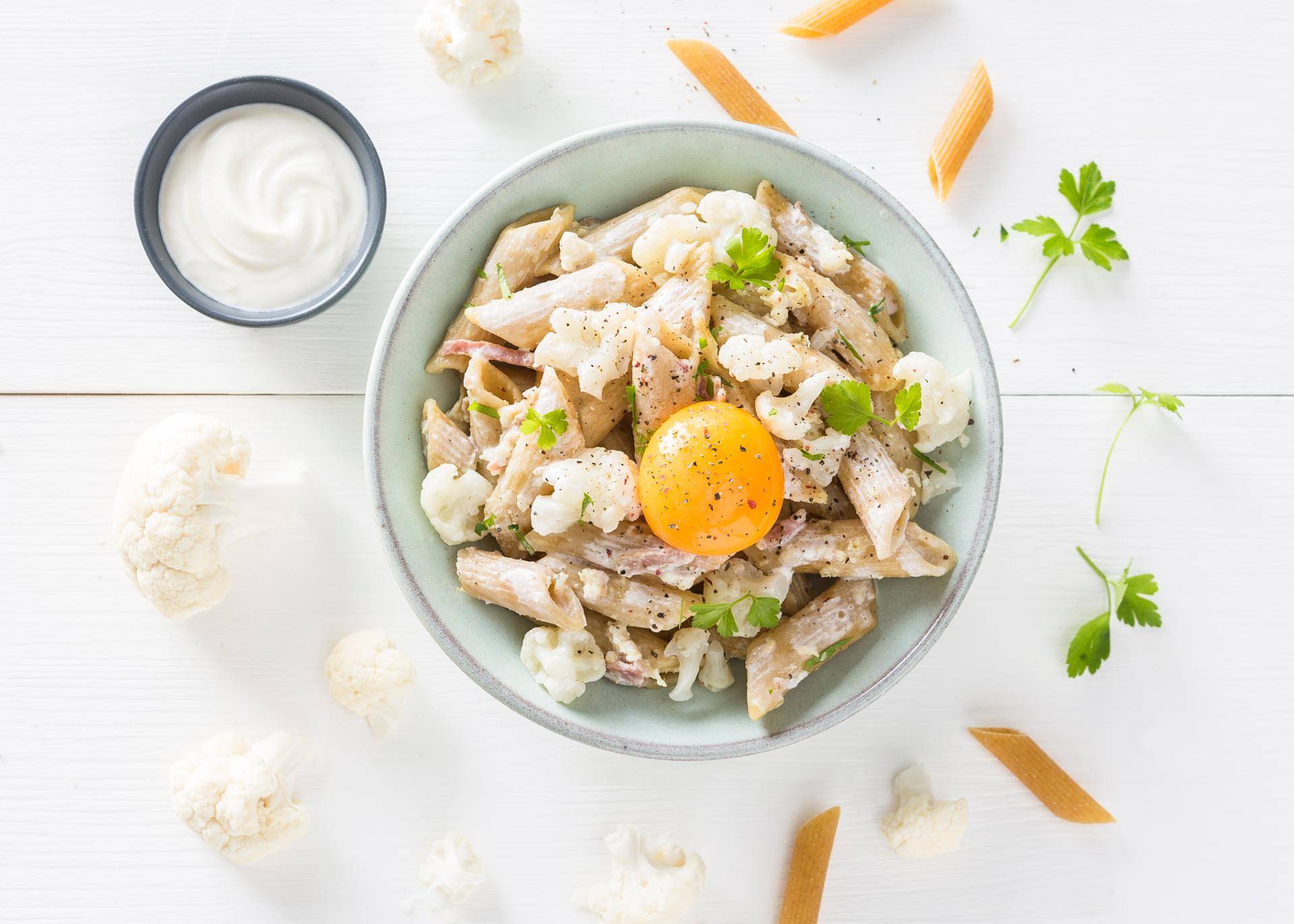 Penne con coliflor y huevo - Receta Cookeo | Moulinex