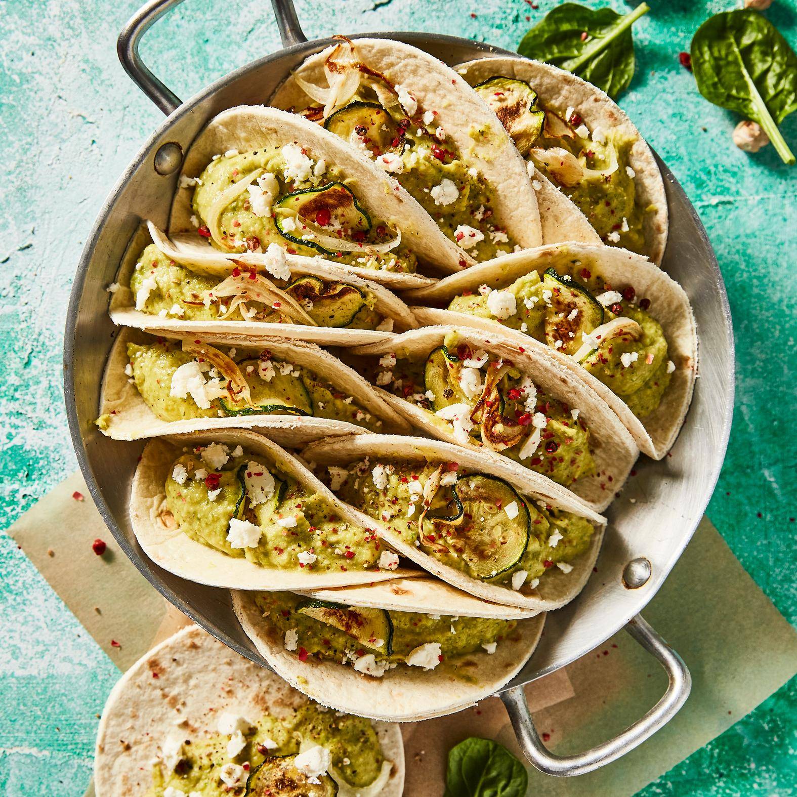 Mini quesadillas de hummus de calabacín - Receta Perfectmix + | Moulinex