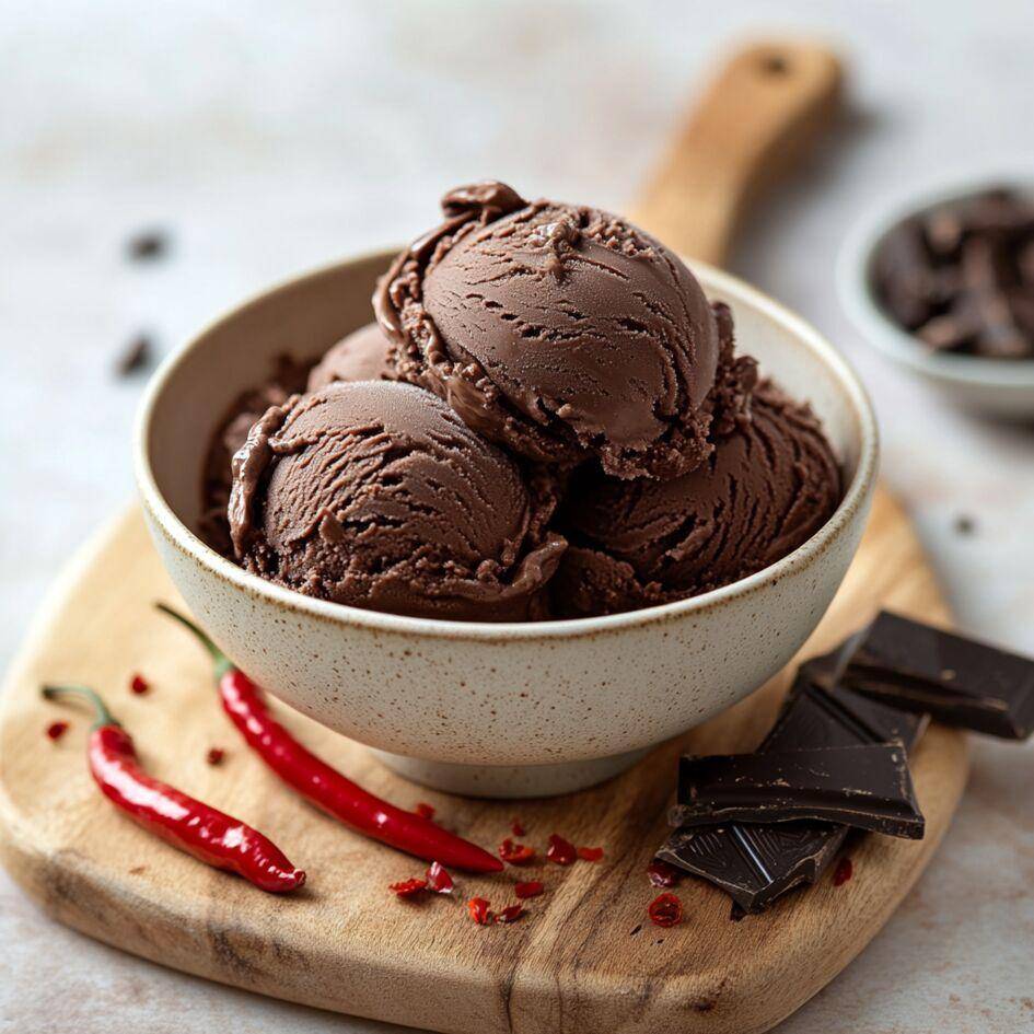 Helado de chocolate negro con chile - Receta Companion Connect XL | Moulinex