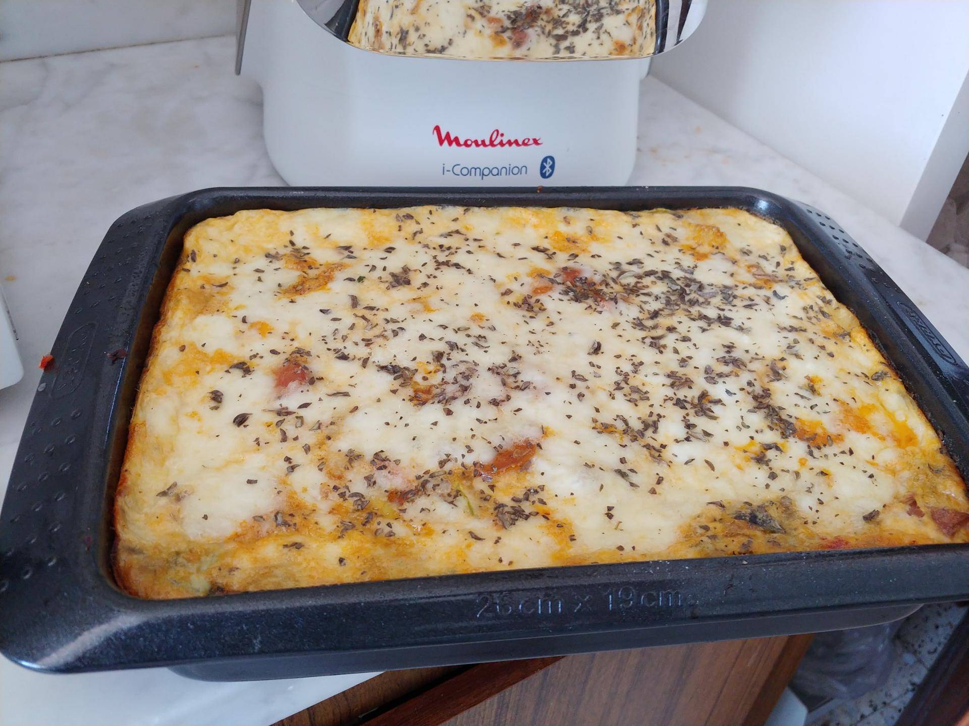 Tortilla de papas y verduras al horno - Receta Companion Connect | Moulinex