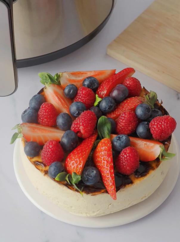 Cheesecake realfooding - Receta EASY FRY & GRILL 2 in 1 DIGITAL | Moulinex
