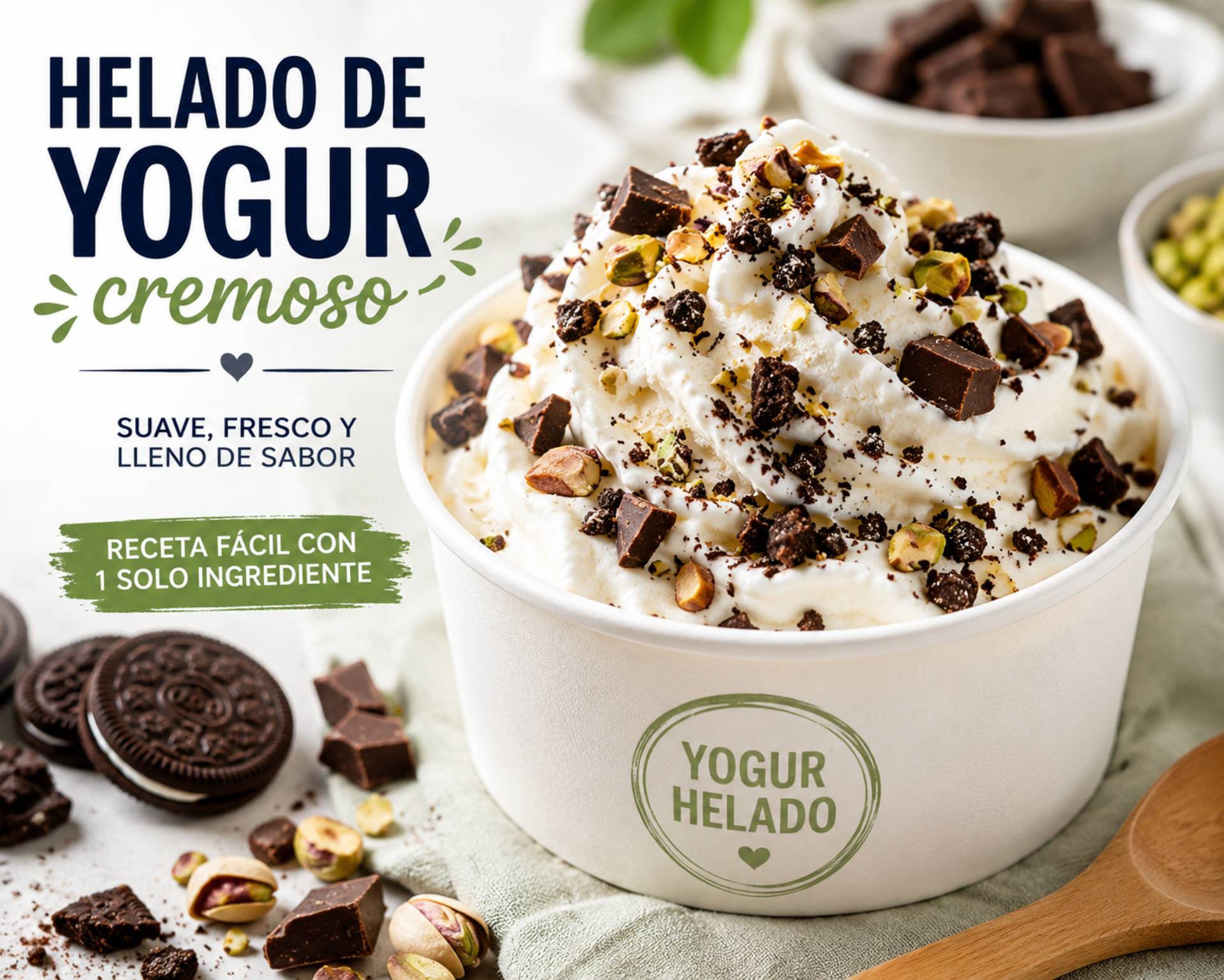 Helado yogur llaollao - Receta Freezi | Moulinex