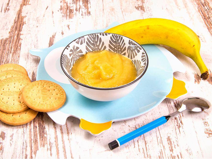 Crema de frutas y galleta para bebé - Receta Companion | Moulinex