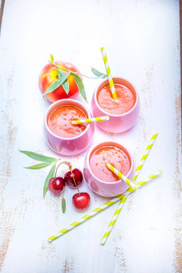 Smoothie de cerezas y nectarinas amarillas - Receta Perfectmix + | Moulinex
