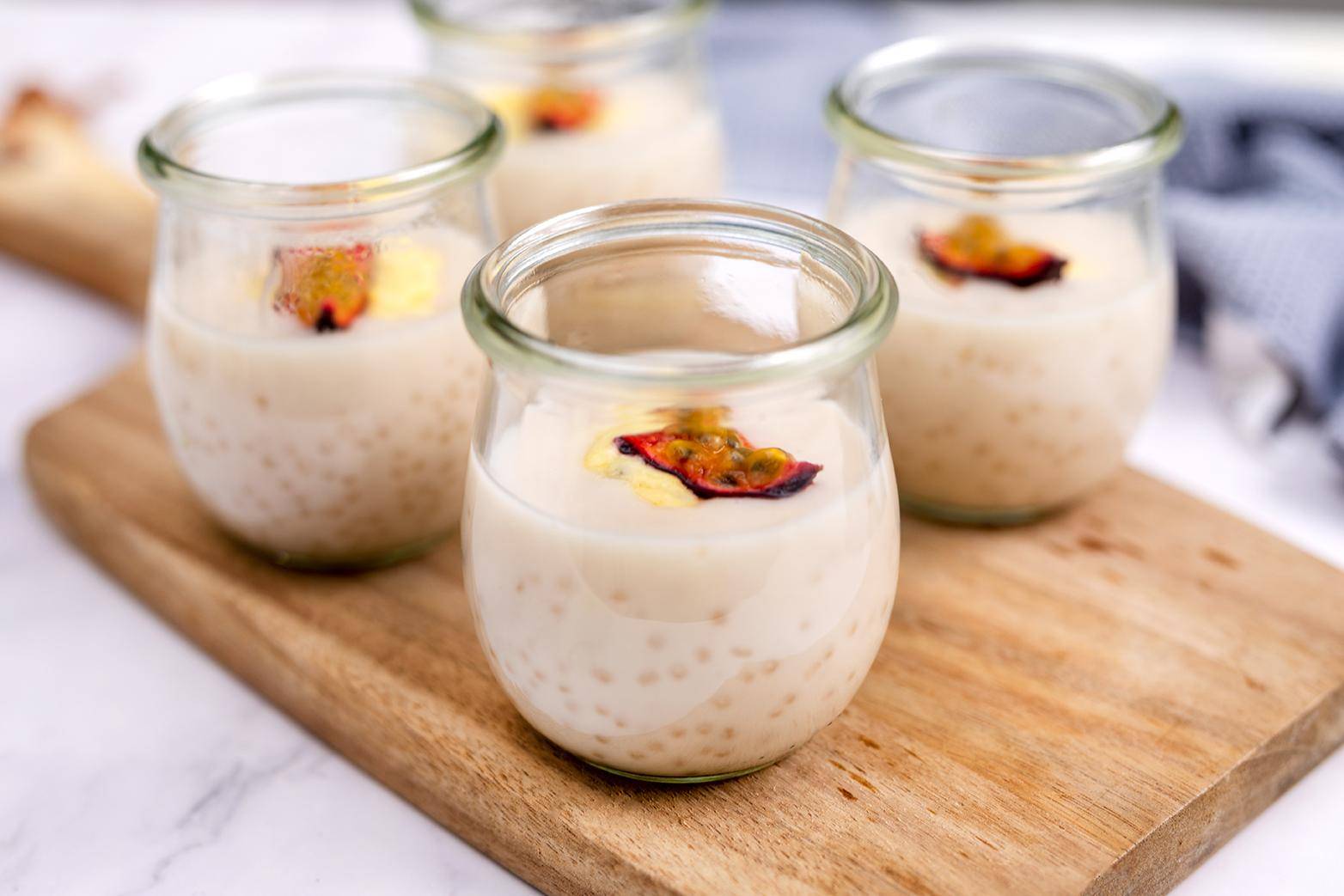 Perlas de Japón con leche de almendra y mango - Receta Click&Cook | Moulinex