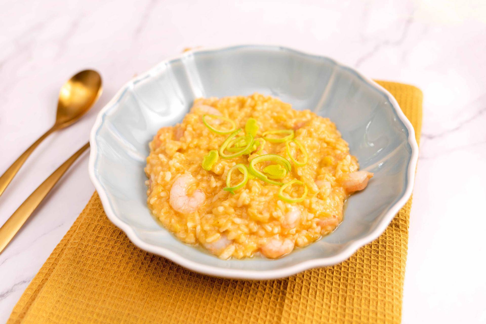 Risotto de puerros y gambas - Receta Companion | Moulinex