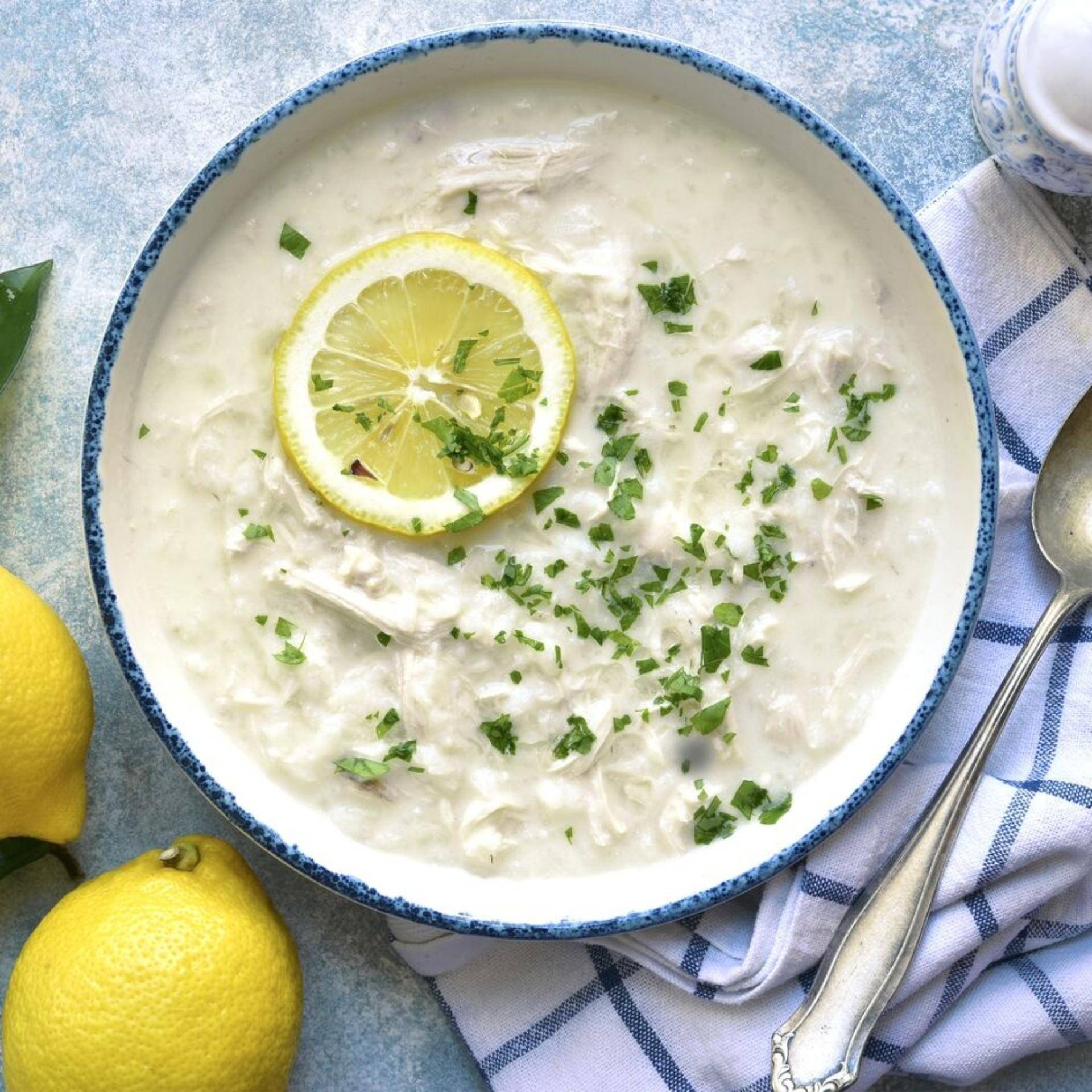 Sopa griega avgolemono con pollo y limón - Receta Companion Connect | Moulinex