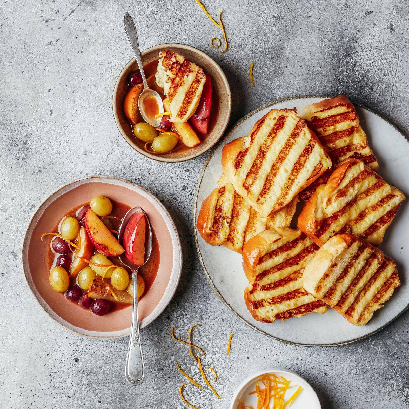 Brioche perdue y frutos de otoño asados - Receta OptiGrill 2in1 | Moulinex