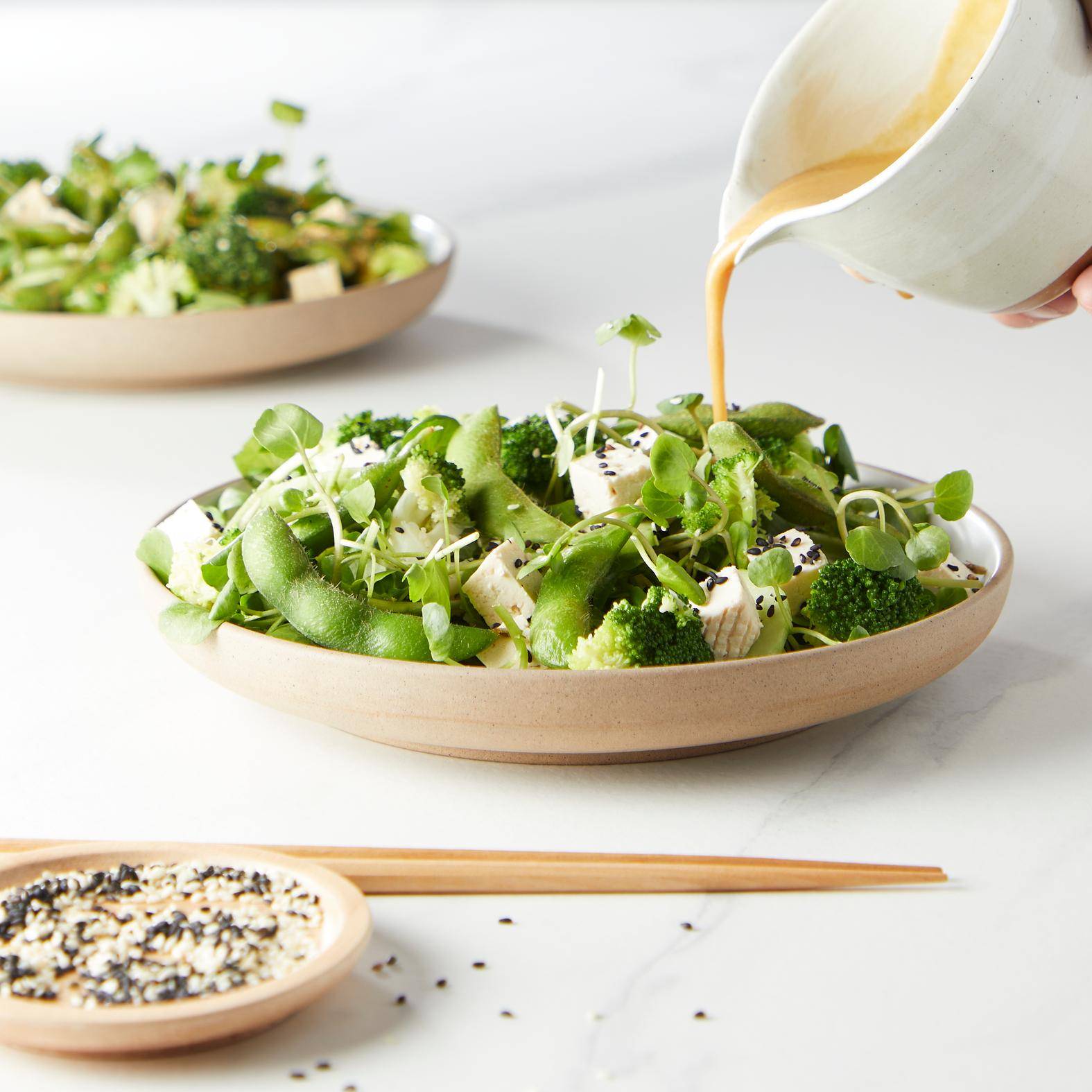 Ensalada de tofu con aliño japonés - Receta Perfectmix Cook | Moulinex