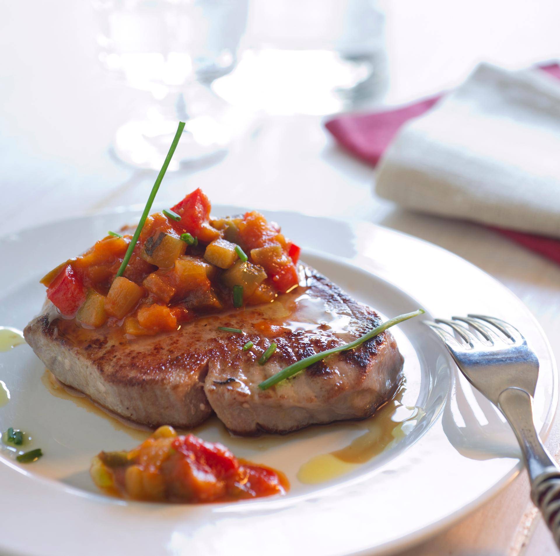 Atún con samfaina - Receta Companion | Moulinex