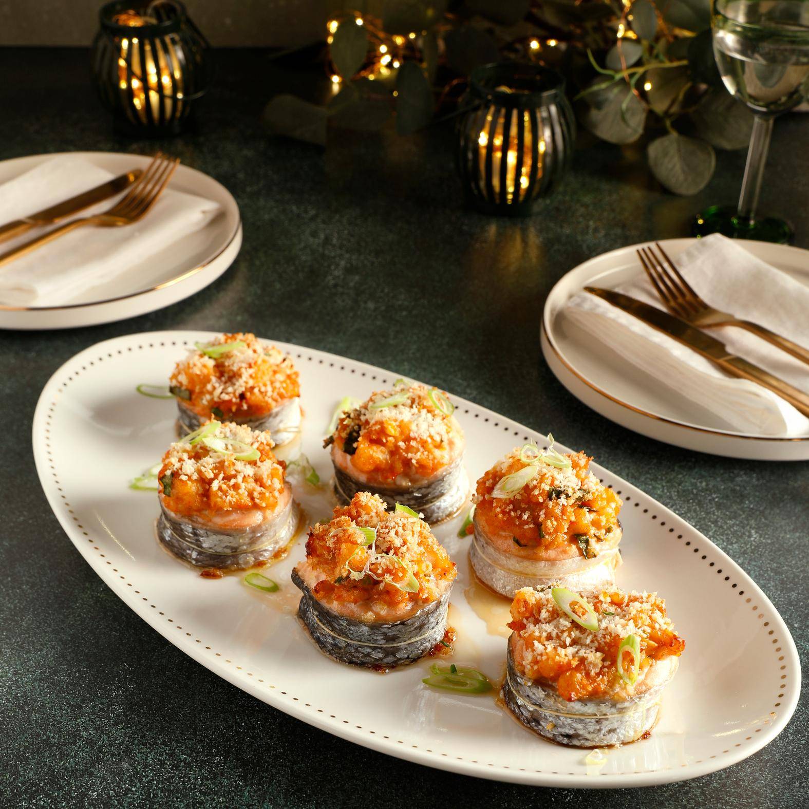 Salmón relleno de gambas - Receta Easy Fry Compact | Moulinex