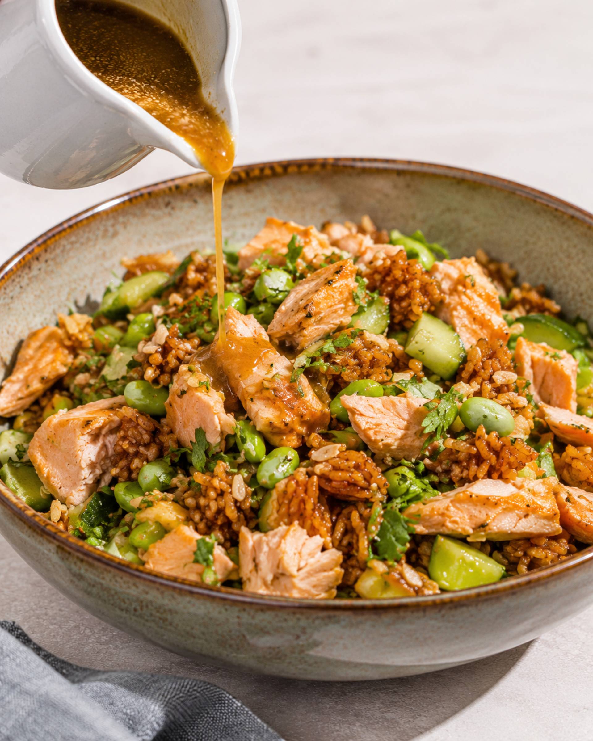 Ensalada de arroz crujiente - Receta Crisp&Go 3P | Moulinex