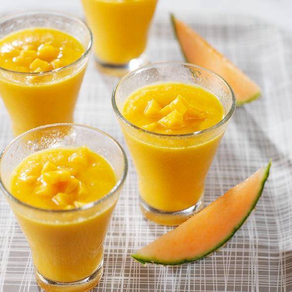 Gazpacho de melón y mango - Receta Click&Cook | Moulinex
