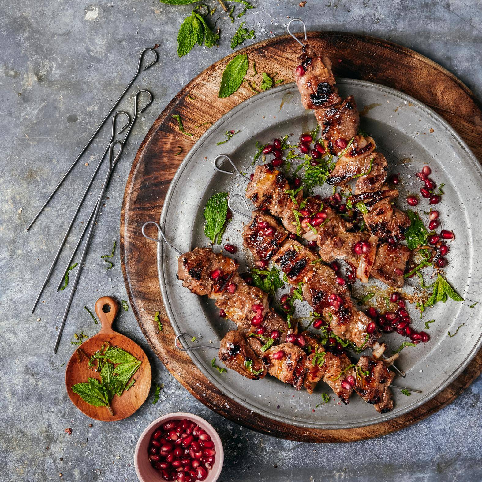 *Pork skewers marinated in pomegranate juice - Receta OptiGrill 2in1 XL | Moulinex