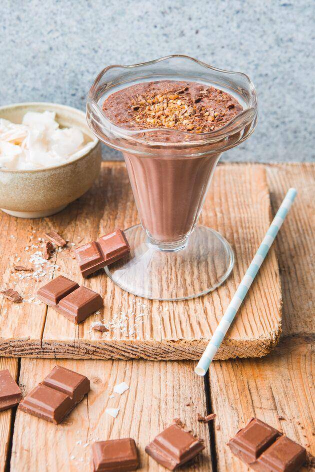 Batido de chocolate, plátano y coco - Receta Perfectmix + | Moulinex