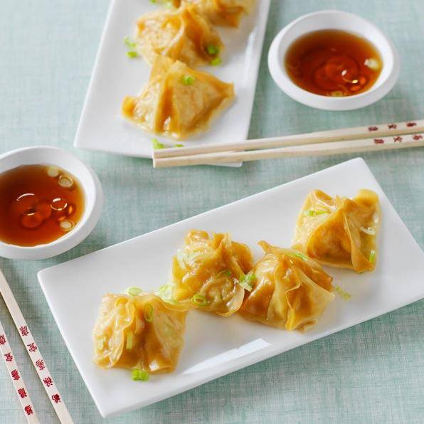 Wantanes de gambas al vapor - Receta Companion | Moulinex
