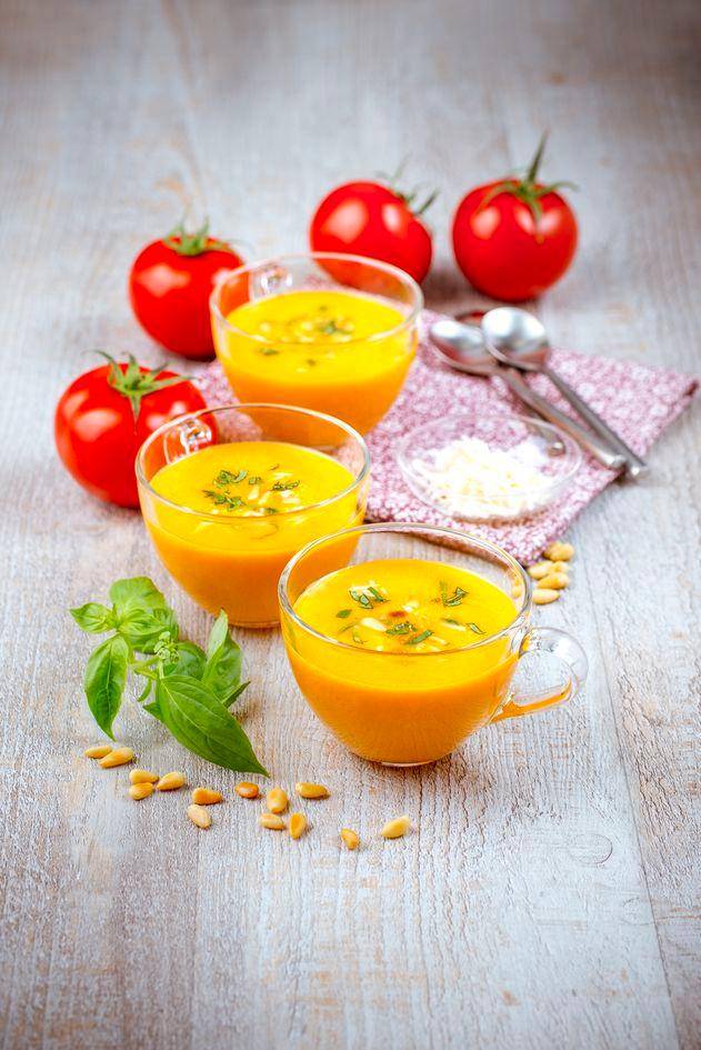 Crema de tomate con albahaca - Receta Perfectmix Cook | Moulinex