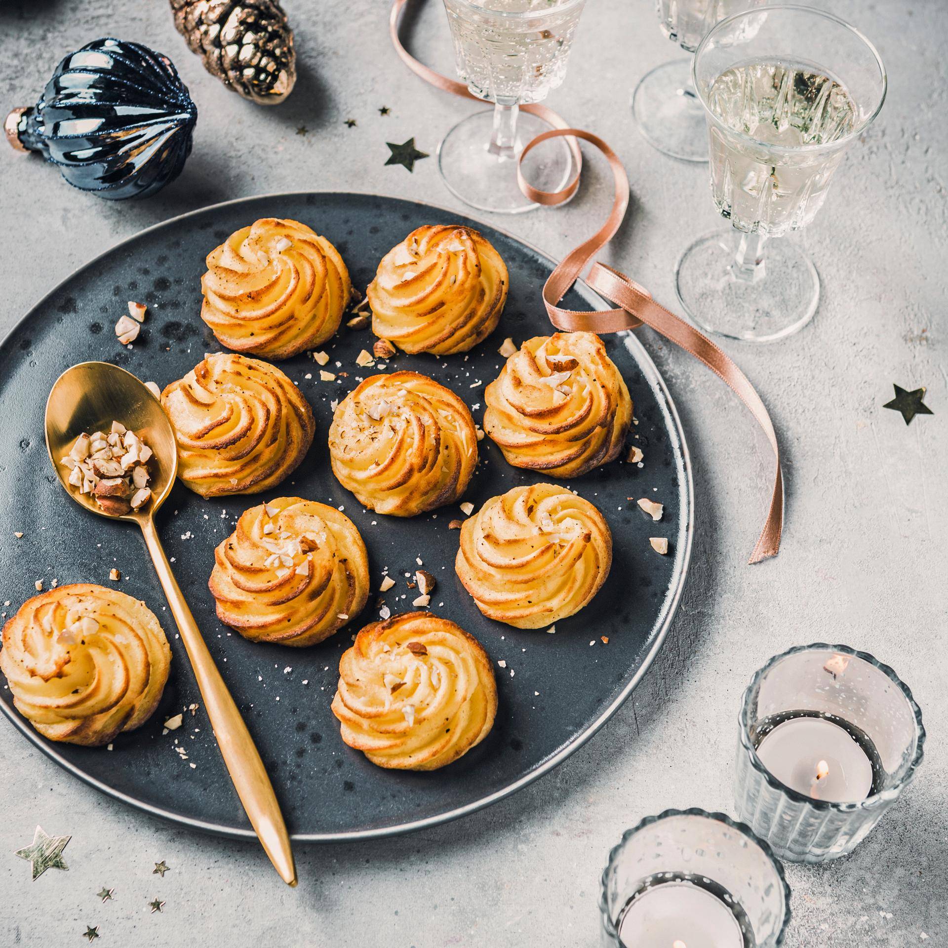 Flores de patata con avellana - Receta Companion | Moulinex