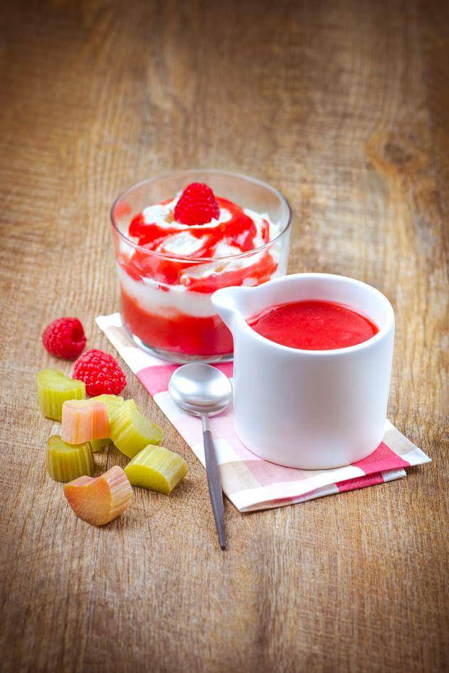 Coulis de ruibarbo con frambuesa - Receta Perfectmix Cook | Moulinex