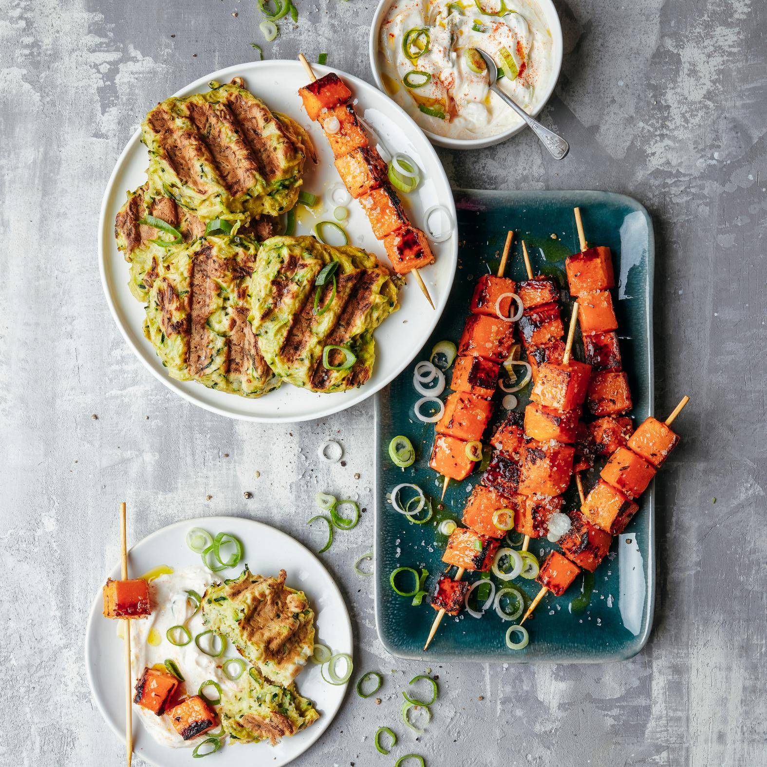 *Placki (courgette pancakes) and grilled pumpkin - Receta OptiGrill 2in1 XL | Moulinex
