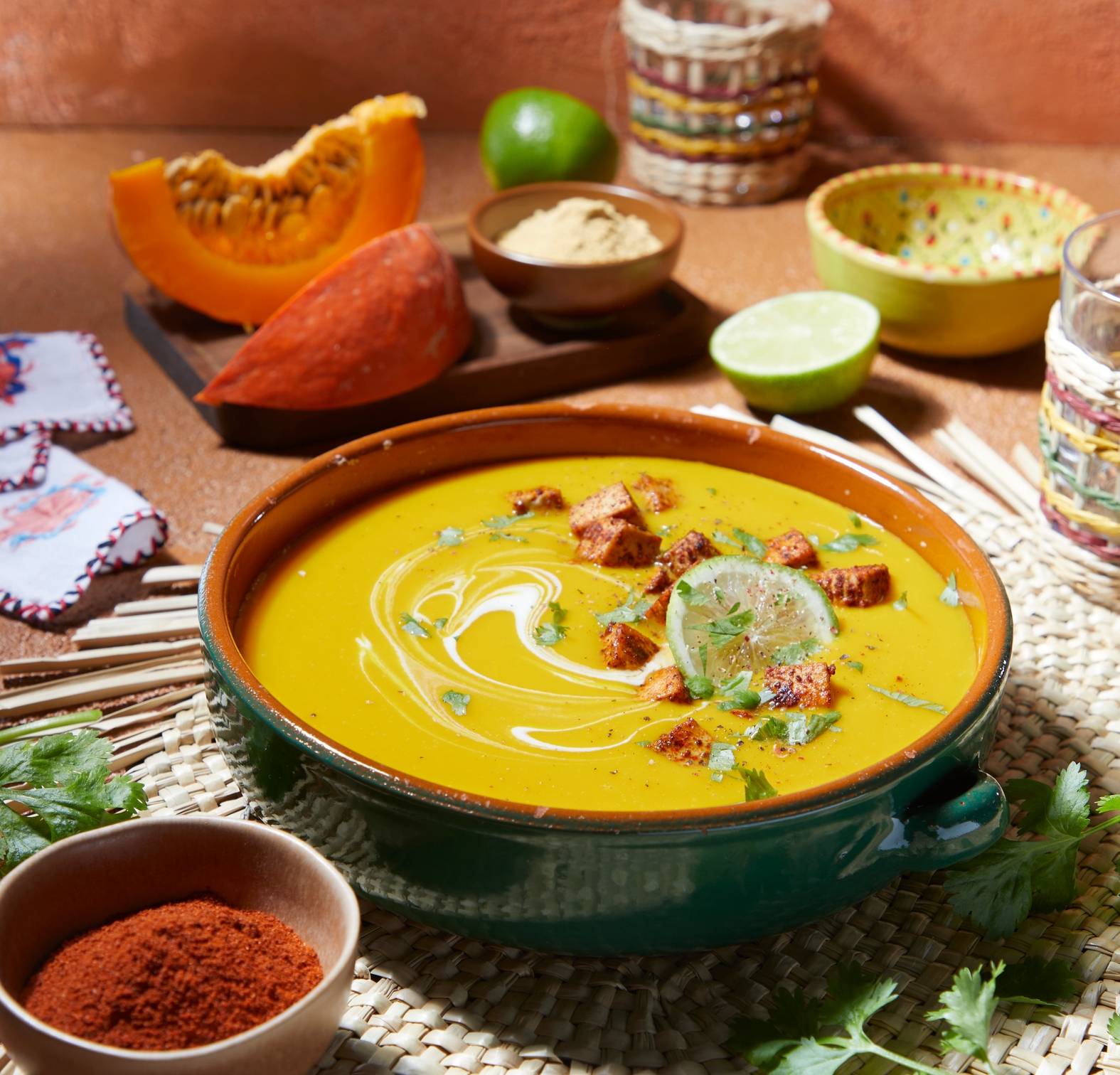Sopa de calabaza fusión mexicana - Receta Perfectmix Cook | Moulinex