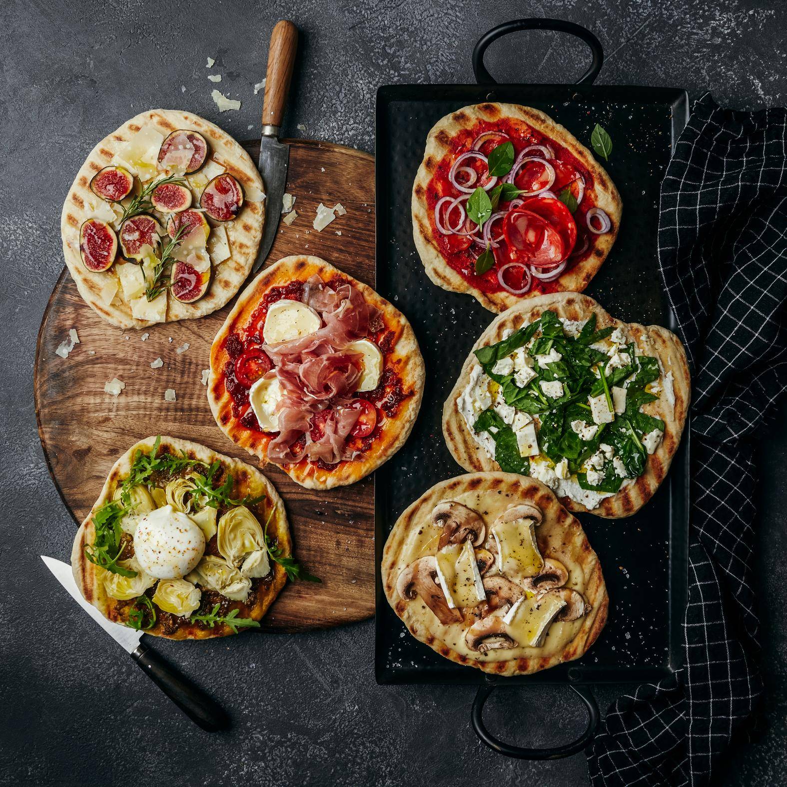 Pizza en 6 versiones - Receta OptiGrill 2in1 XL | Moulinex