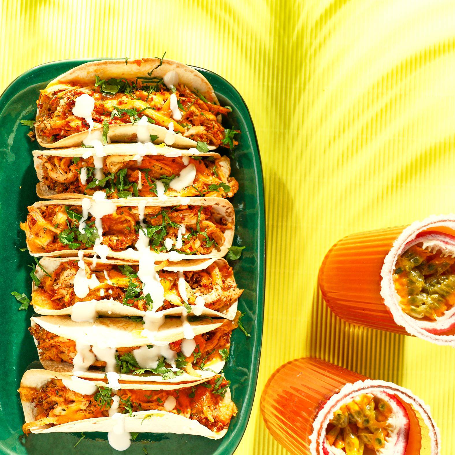 Mini tacos de pollo y quinoa - Receta Easy Fry Mega | Moulinex