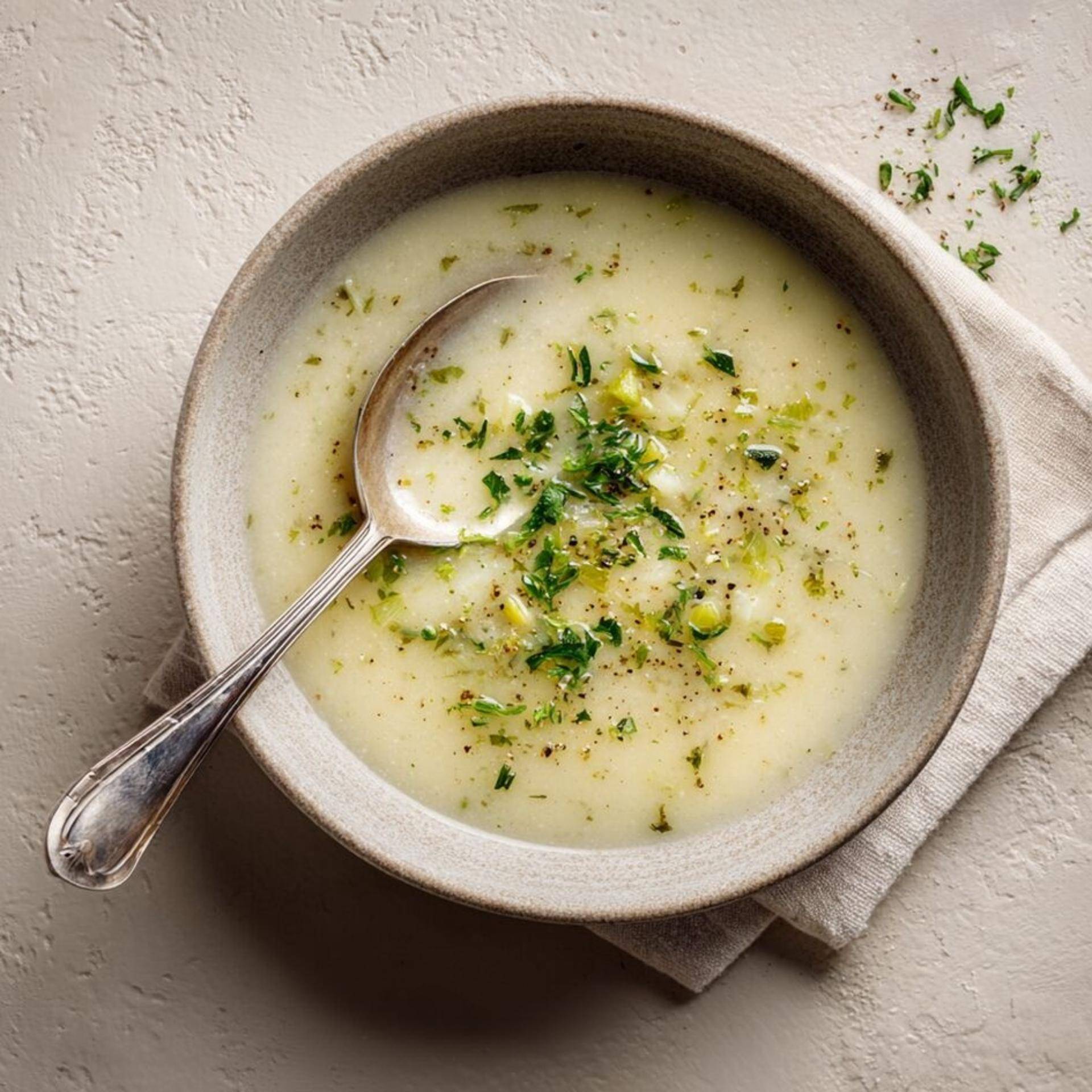 Sopa de puerro y patata - Receta Blendforce Cook | Moulinex
