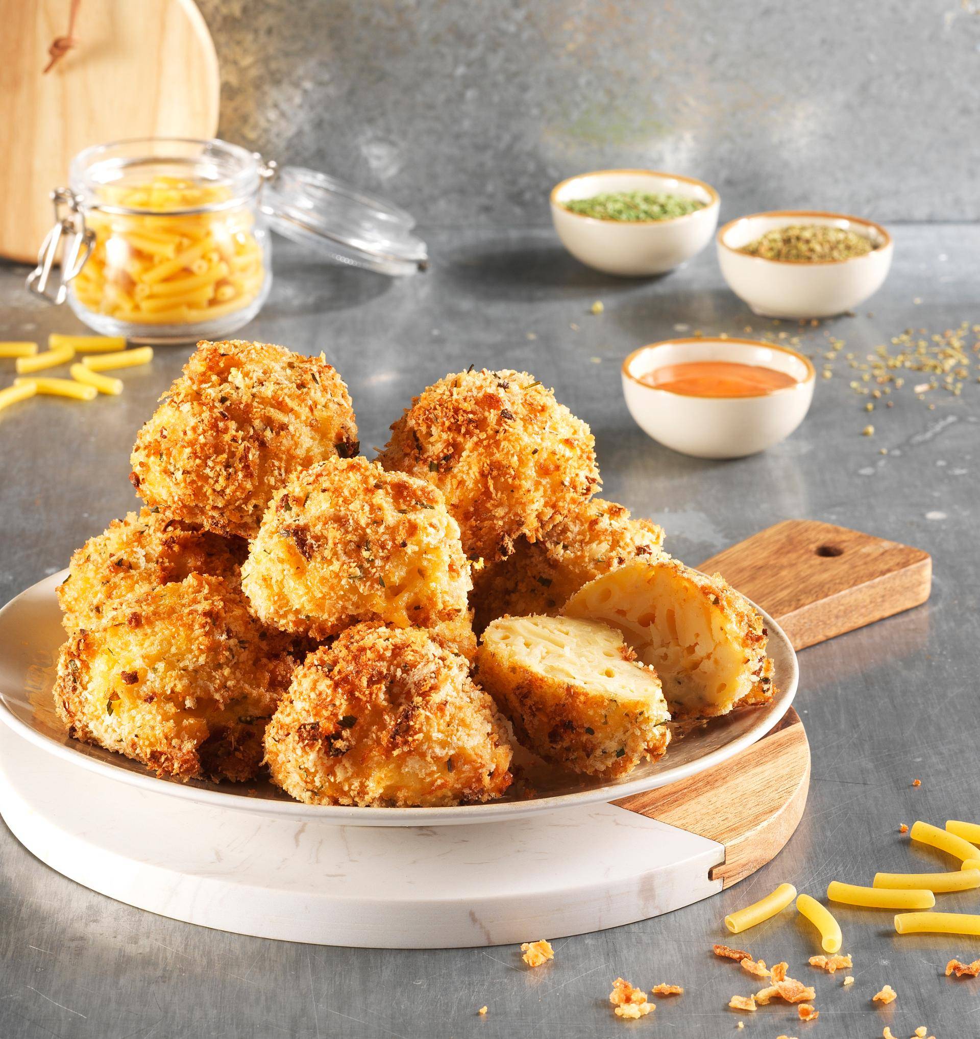 Pelotas de macarrones con queso cheddar - Receta Multifunction Airfryer Oven Digital | Moulinex