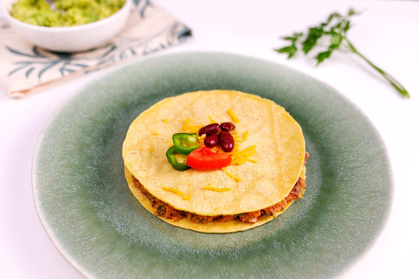 Quesadillas de batata y judías pintas - Receta Companion | Moulinex