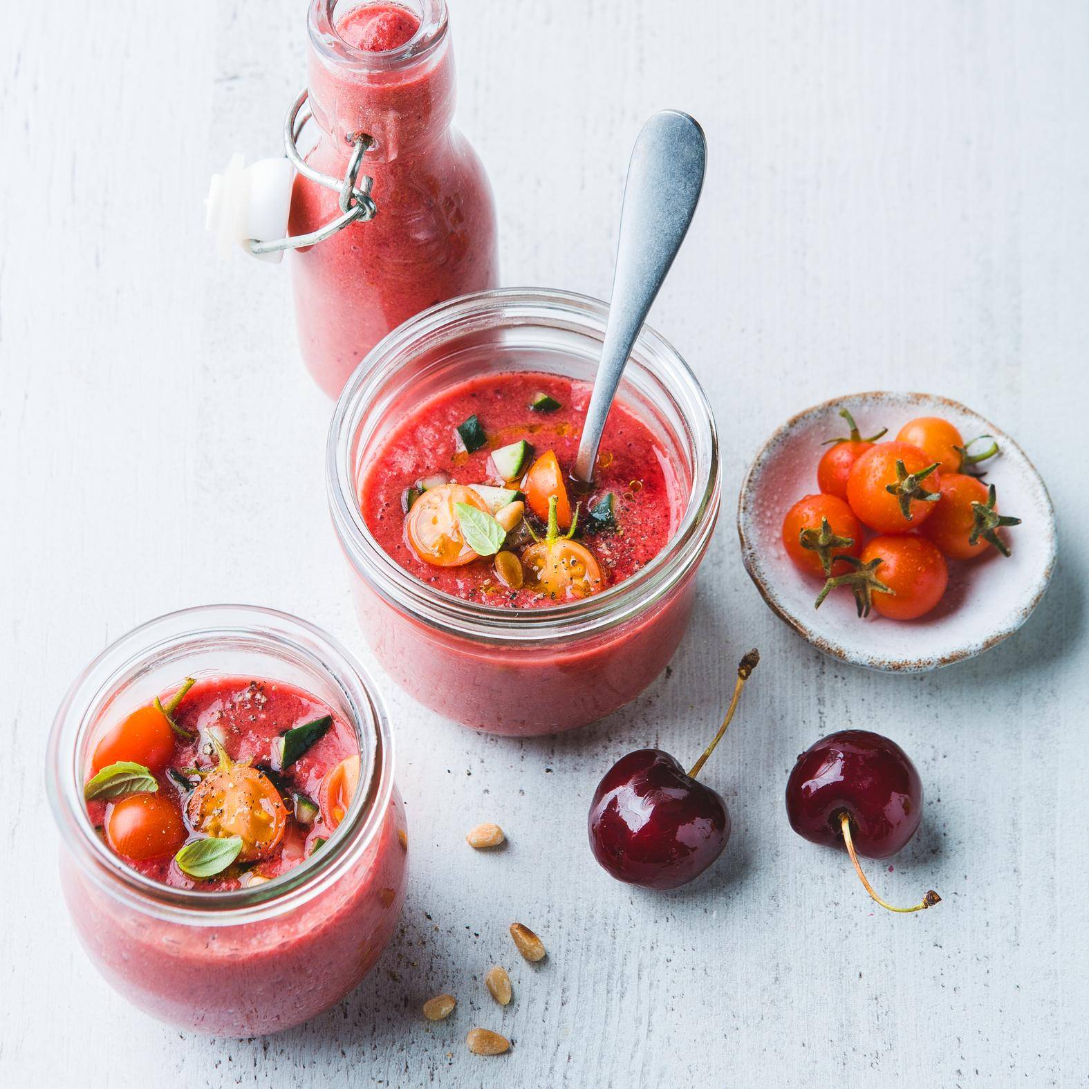 Gazpacho de tomate y cereza - Receta Blend up | Moulinex