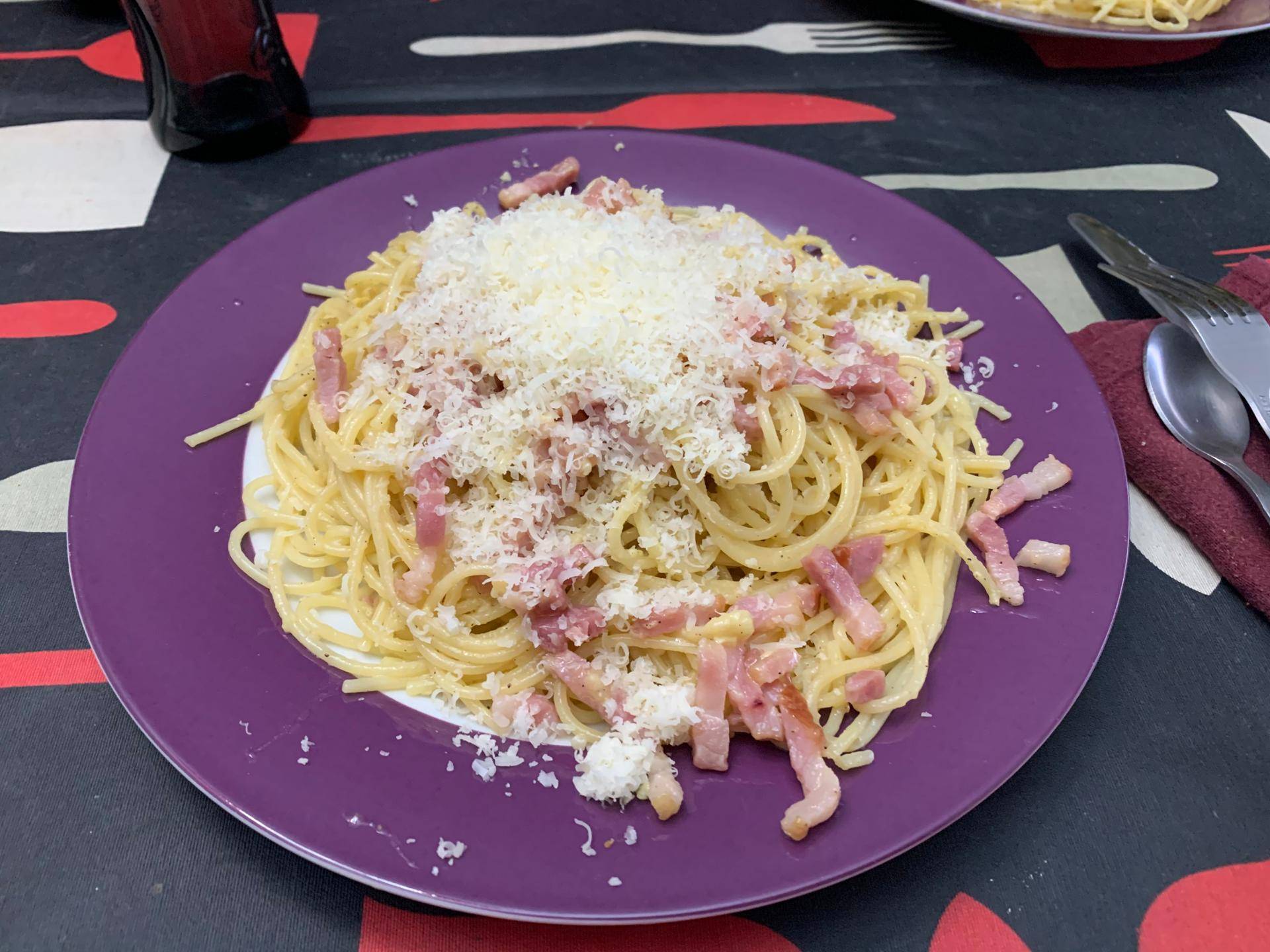 Spaghettis a la carbonara - Receta Companion Connect XL | Moulinex