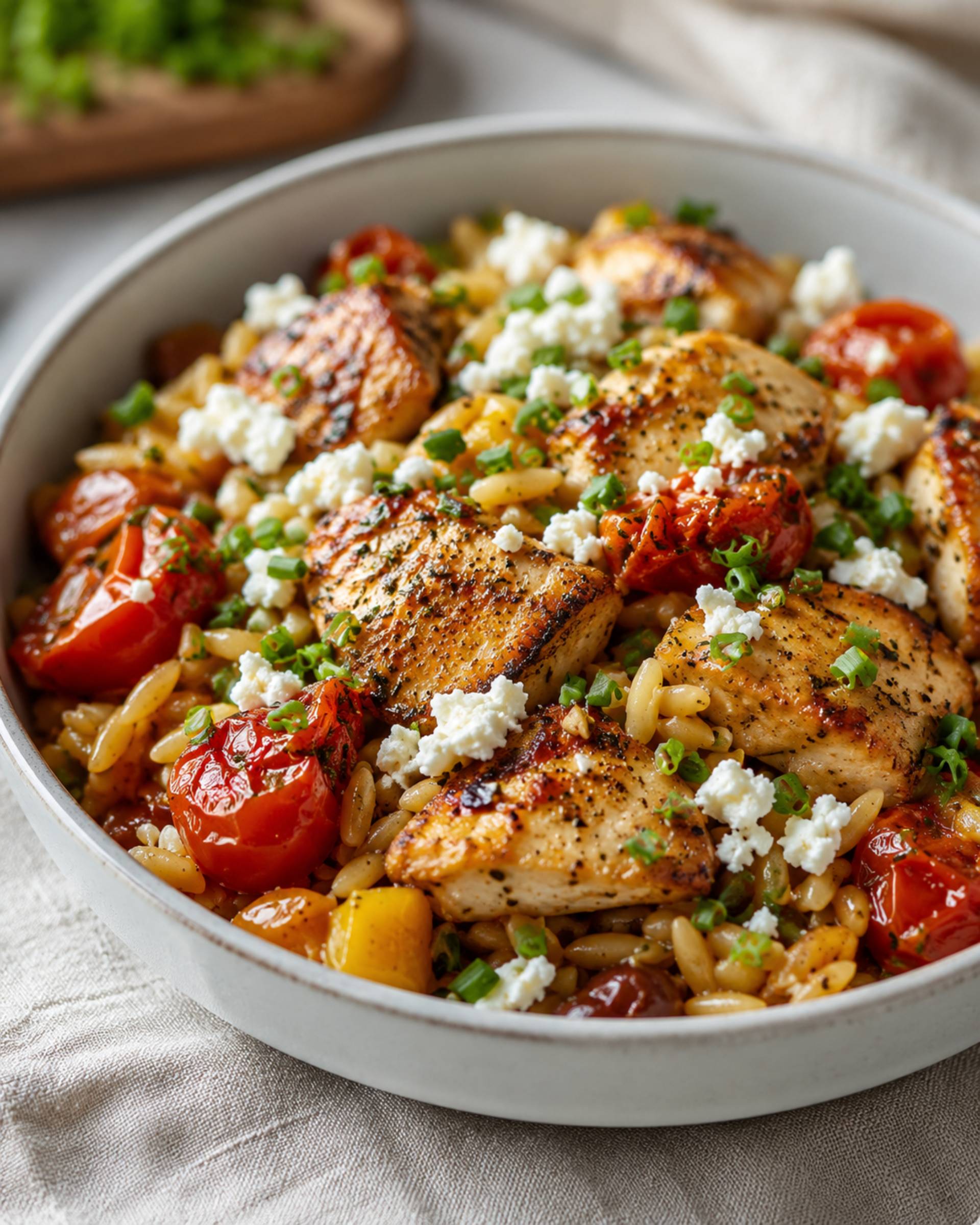 Orzo mediterráneo con pollo - Receta Crisp&Go 3P | Moulinex