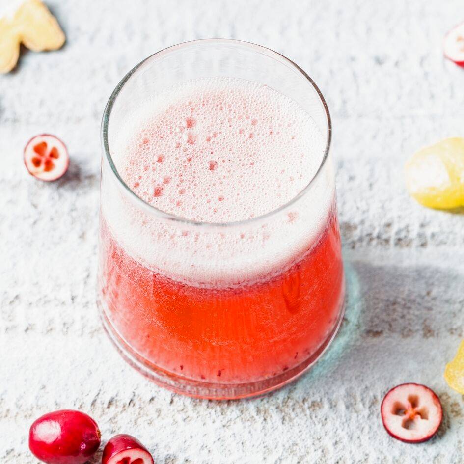 Cóctel de arándanos rojos, limón y jengibre - Receta Perfectmix + | Moulinex