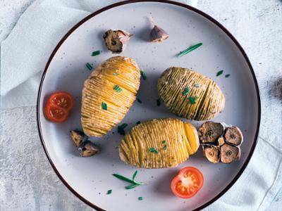 Patatas hasselback veganas - Receta Easy Fry Max | Moulinex