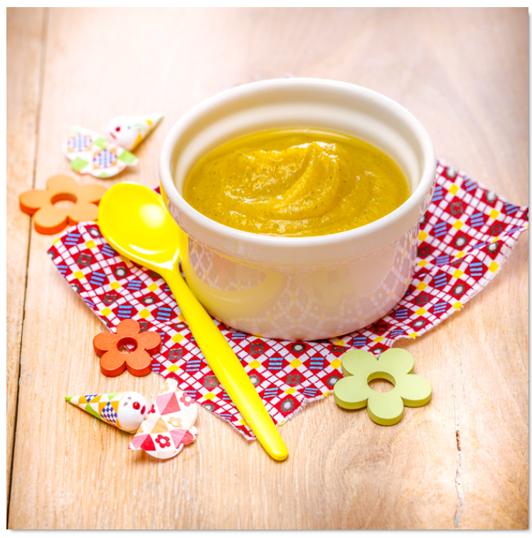 Puré de calabaza y calabacín para bebé - Receta Companion | Moulinex