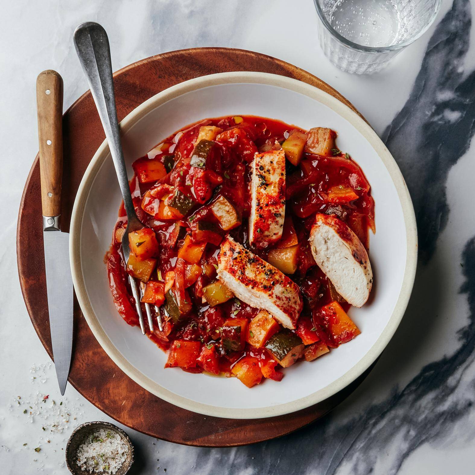 *Baked chicken breast with summer vegetables - Receta OptiGrill 2in1 | Moulinex