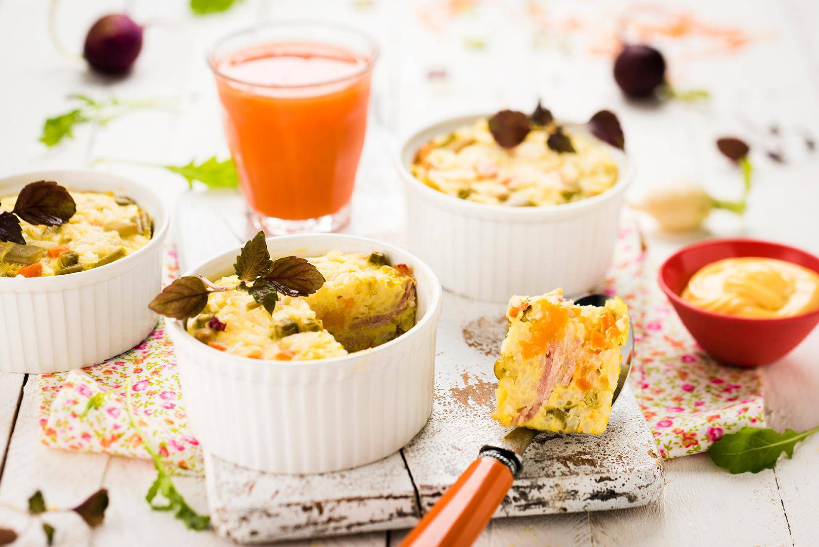 Pastel de arroz y verdura - Receta Cookeo | Moulinex