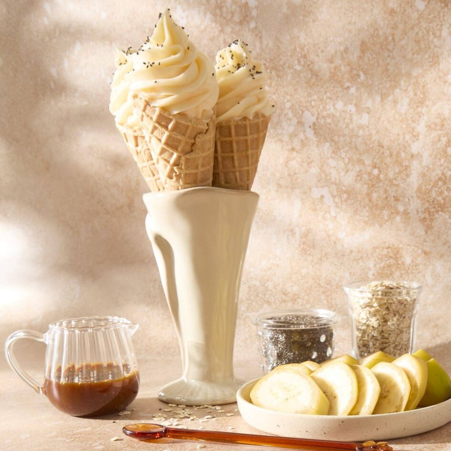 Helado suave de plátano con alto contenido de proteína - Receta Freezi | Moulinex