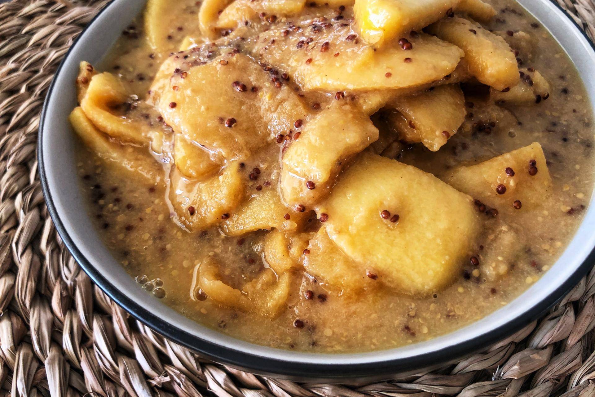 Salsa de mostaza y manzana para carnes - Receta Companion Connect XL | Moulinex