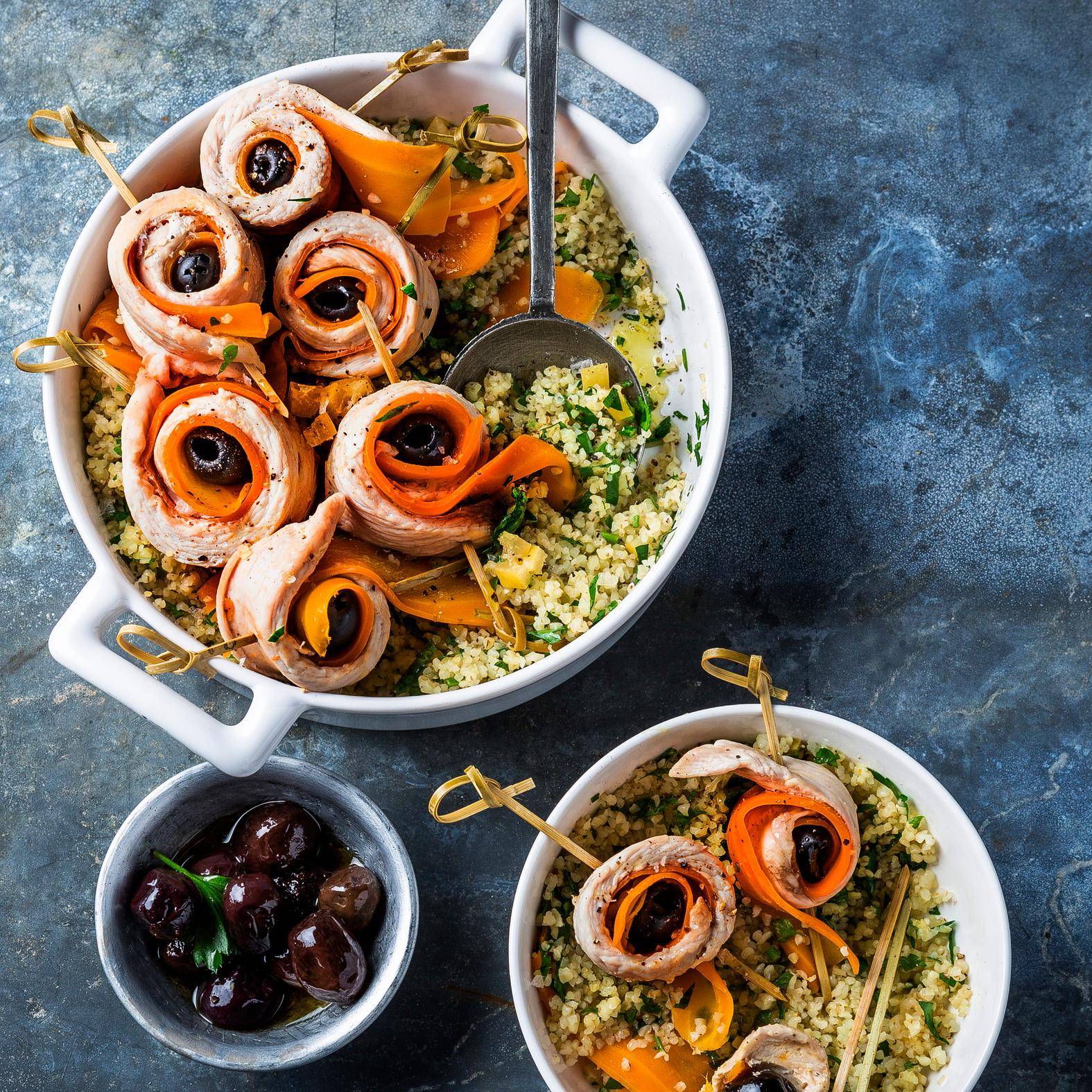 Rollitos de pavo y zanahoria - Receta Easy Fry Max | Moulinex