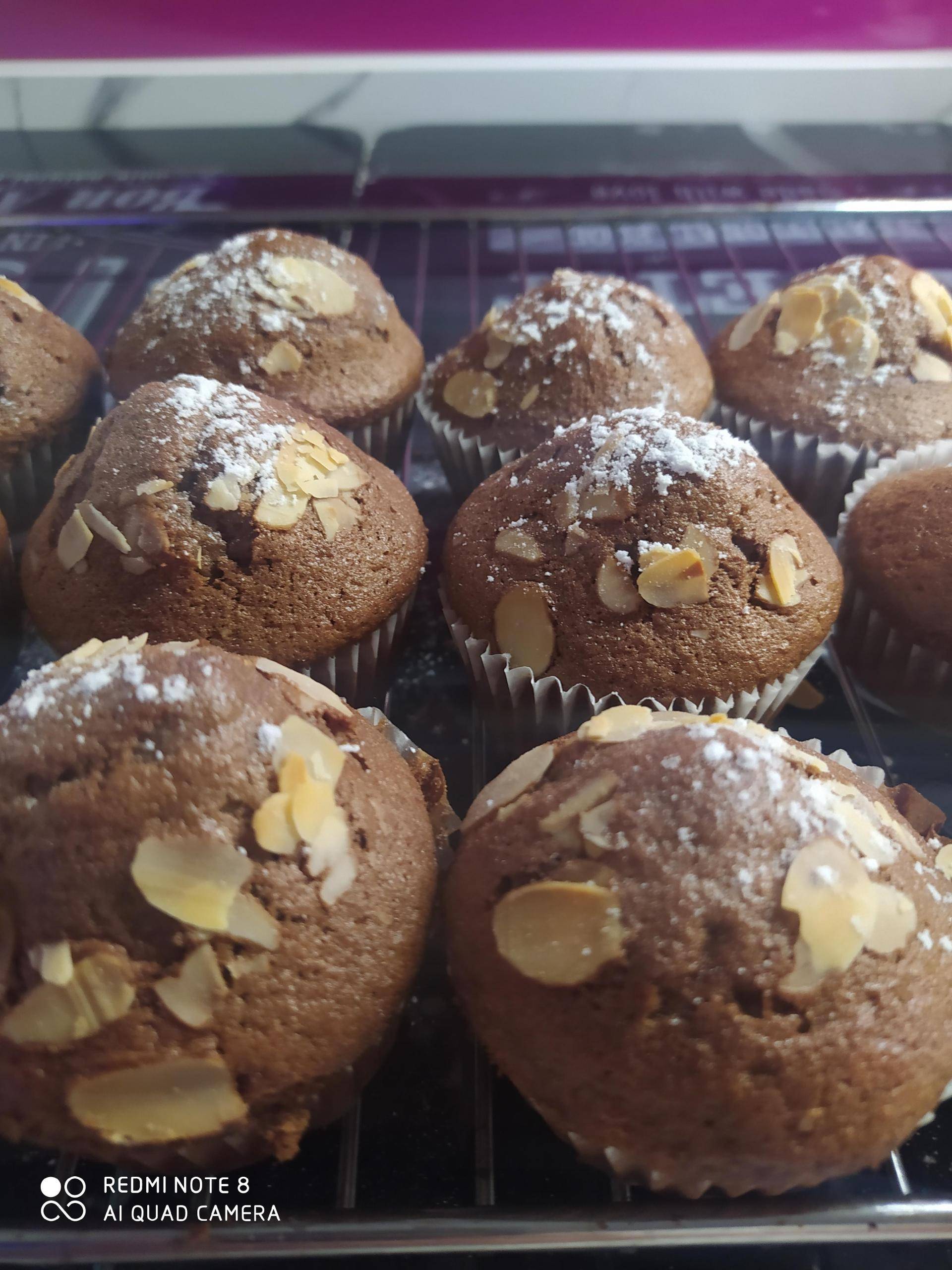 Muffins de chocolate y almendras - Receta Companion Connect XL | Moulinex