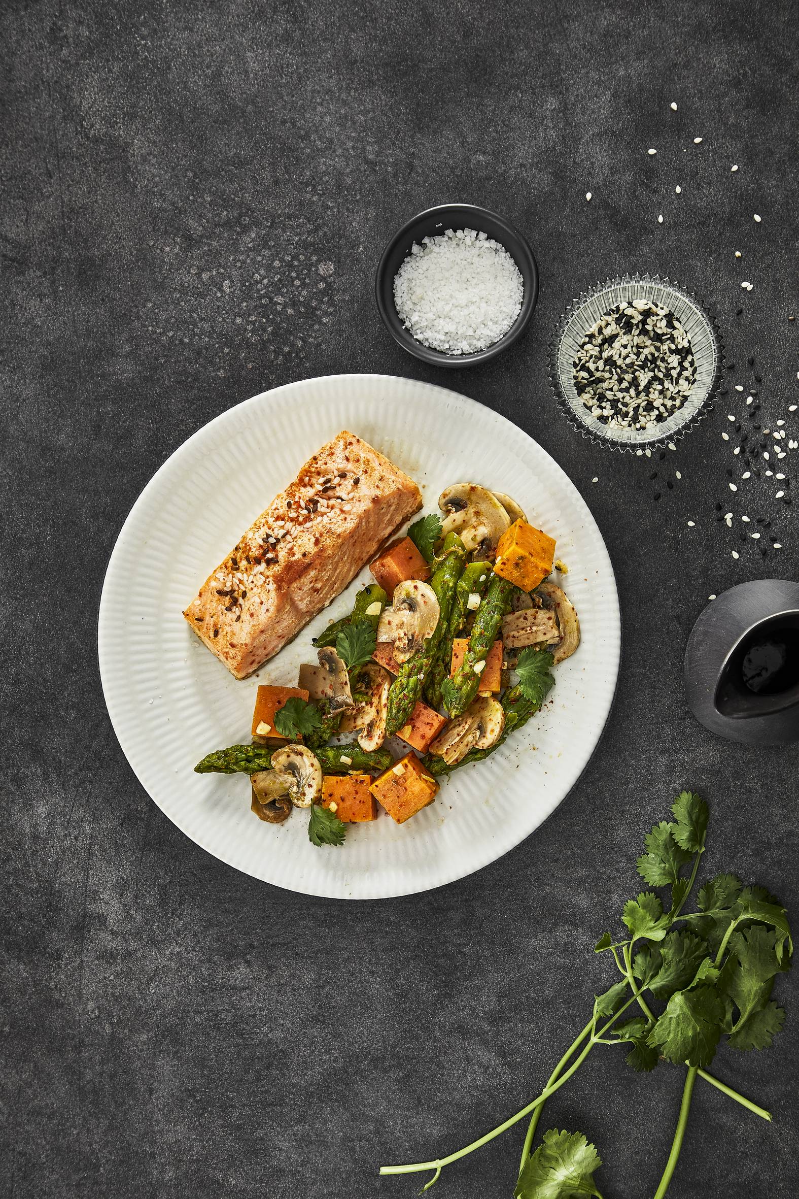 Salmón y espárragos verdes - Receta OptiGrill + | Moulinex