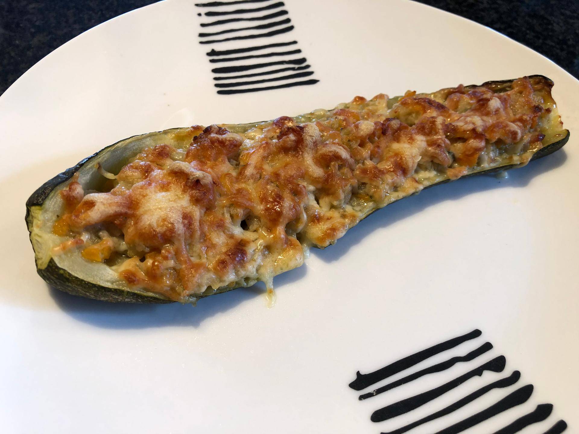 Calabacines rellenos de gambas y merluza - Receta Companion Connect XL | Moulinex